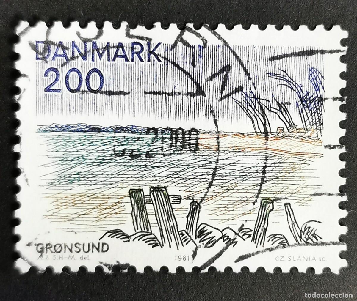 Sellos: Sello Dinamarca 1981, Grond&uacute;n, 200 &oslash;re. Michel: DK 736