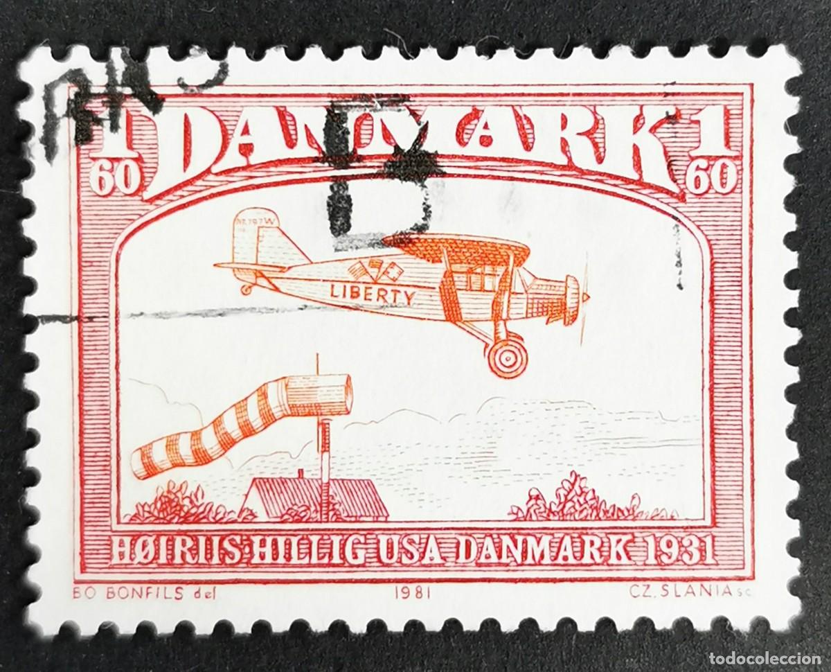Sellos: Sello Dinamarca 1981, Especial &rdquo;Liberty&rdquo; de Bellanca de Hojriis Hillig, 1,60 dkr. Michel: DK 742