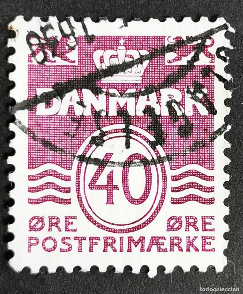 Sellos: Sello Dinamarca 1981, Figura tipo 'onda', 40 &oslash;re. Michel: DK 745