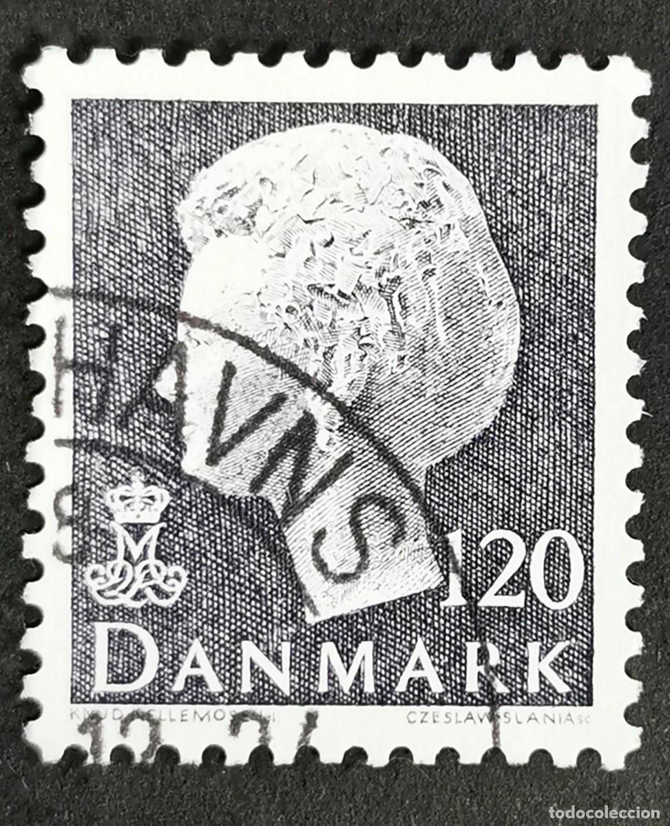 Sellos: Sello Dinamarca 1974, Reina Margarita II, 120 &oslash;re. Michel: DK 562y