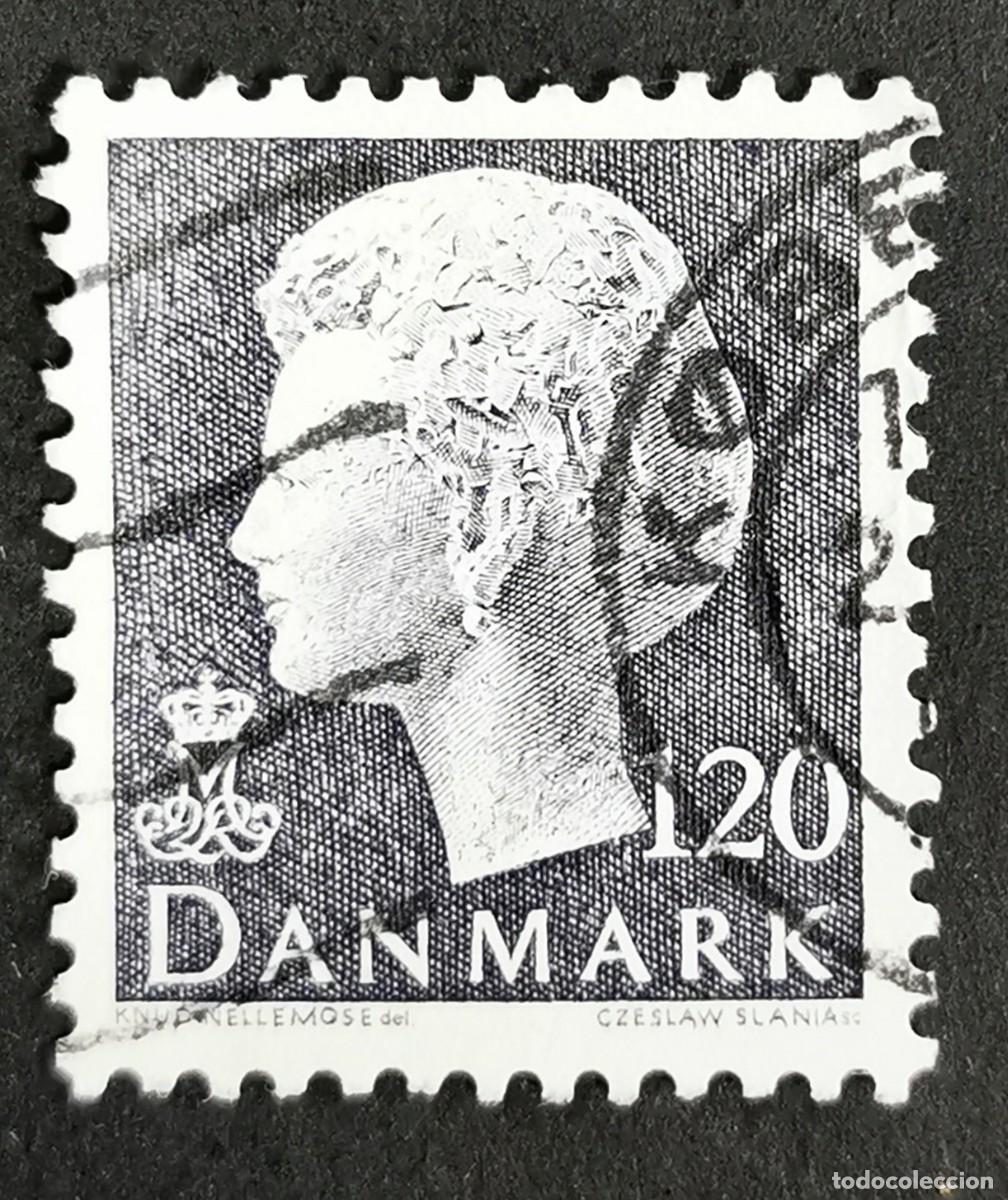 Sellos: Sello Dinamarca 1974, Reina Margarita II, 120 &oslash;re. Michel: DK 562y