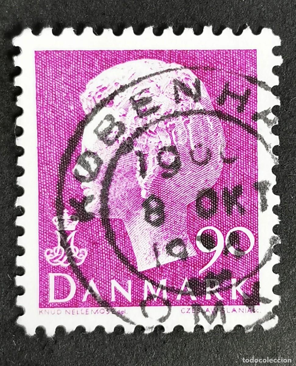 Sellos: Sello Dinamarca 1974, Reina Margarita II, 90 &oslash;re. Michel: DK 560y