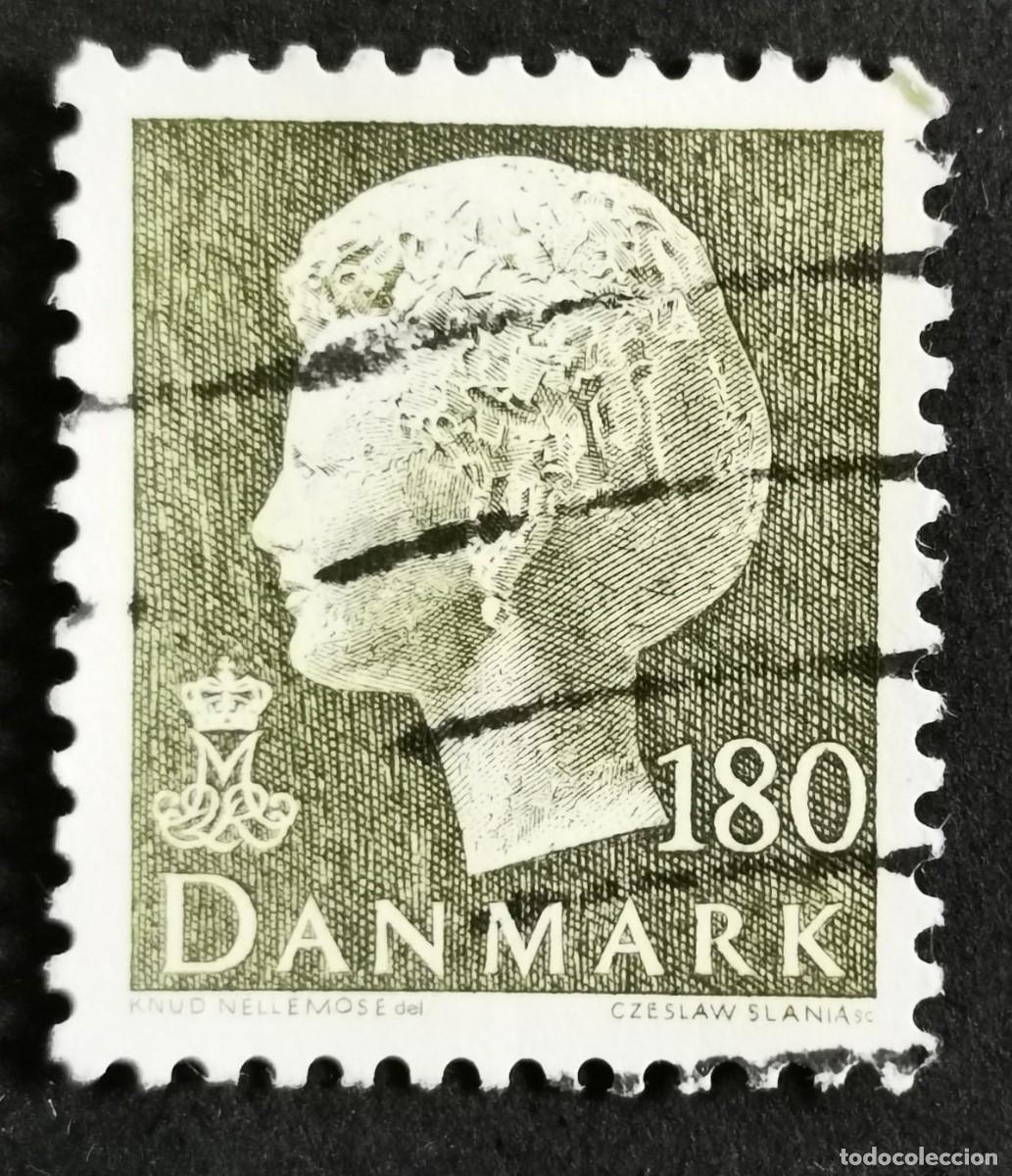 Sellos: Sello Dinamarca 1977, Reina Margarita II, 180 &oslash;re. Michel: DK 651