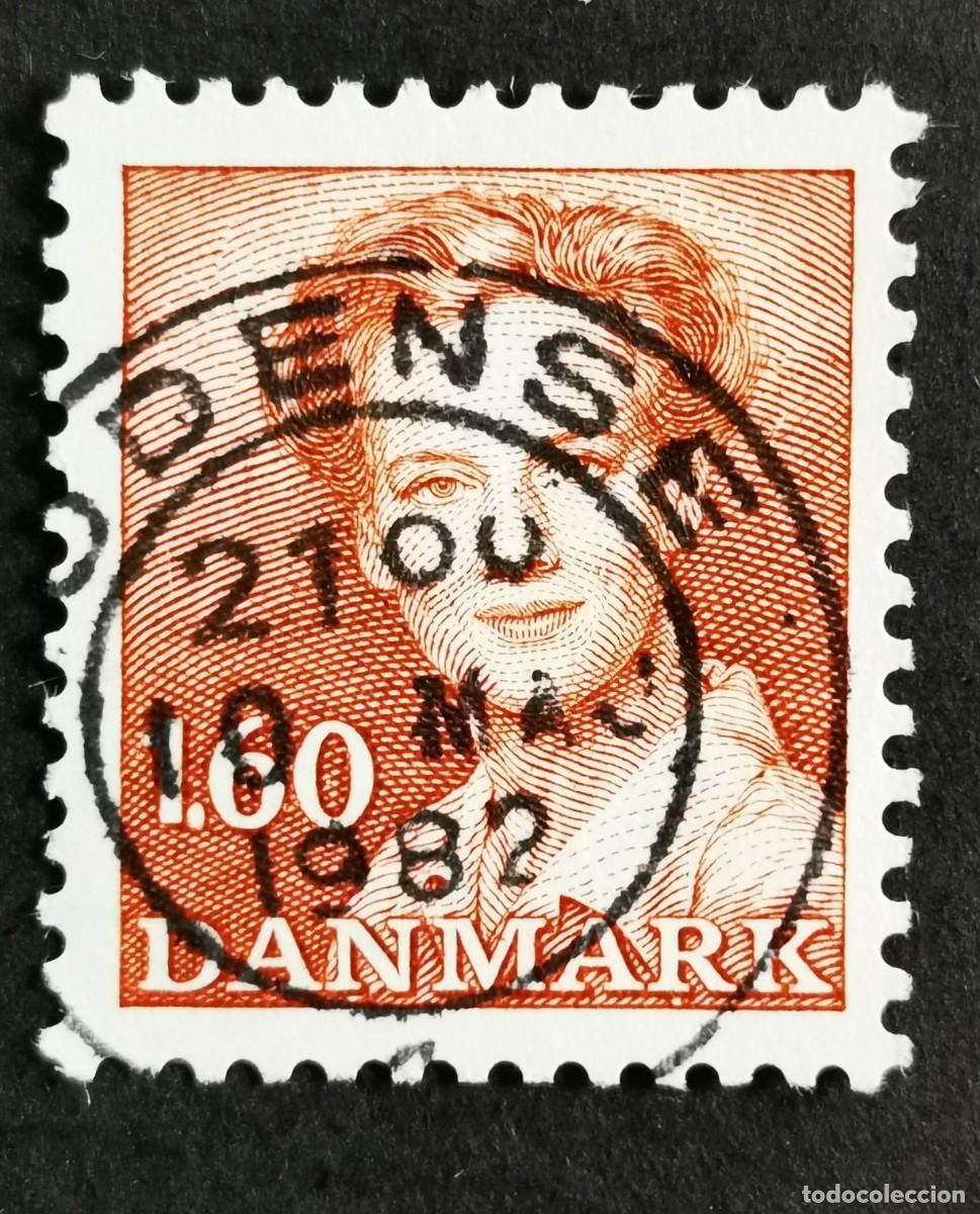 Sellos: Sello Dinamarca 1982, Reina Margarita II, 1,60 dkr. Michel: DK 746