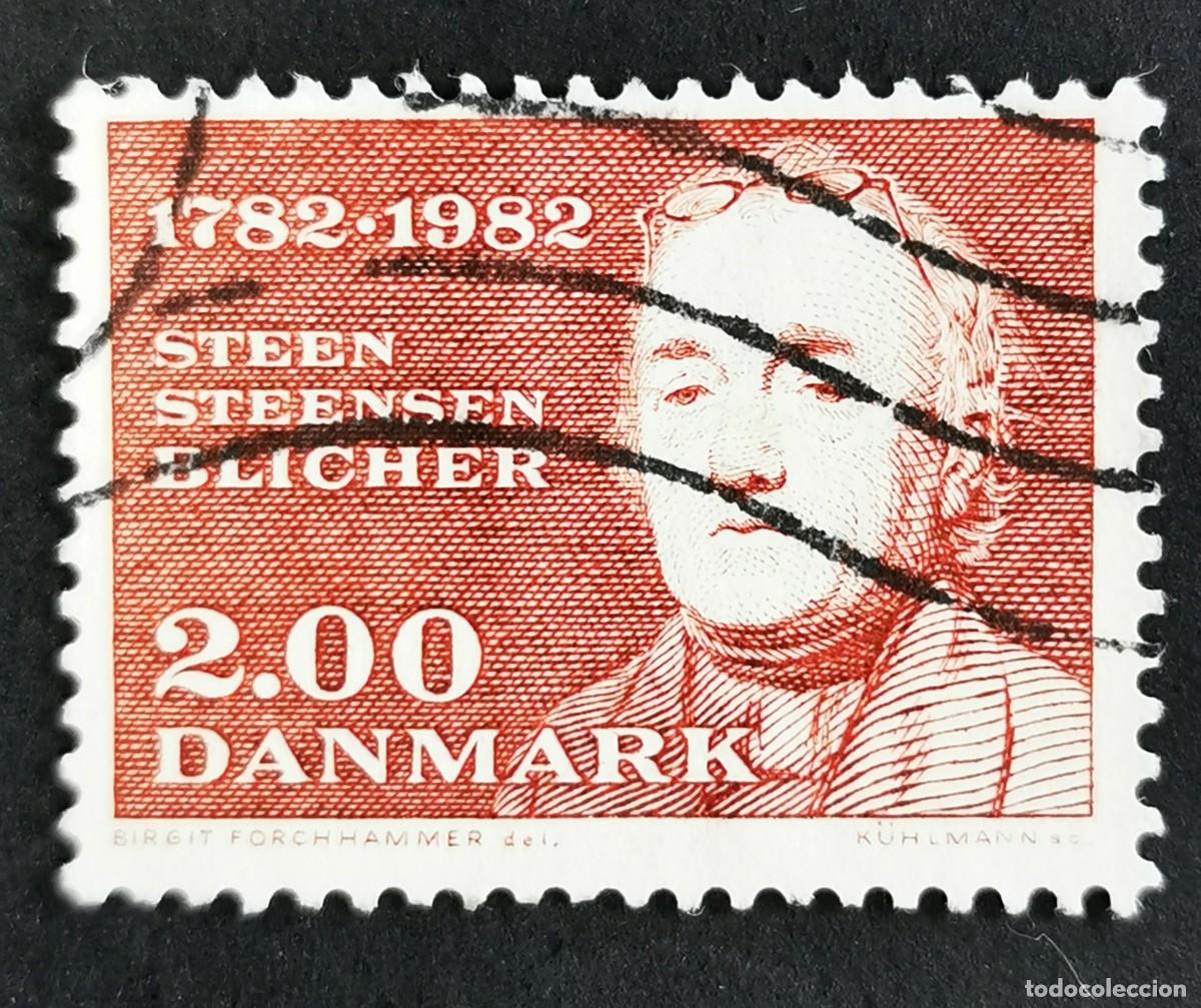 Sellos: Sello Dinamarca 1982, Bicentenario del Nacimiento de Steen Steensen Bliche, 2,00 dkr. Michel: DK 761
