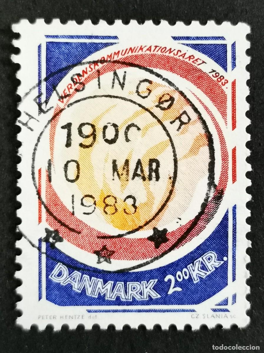 Sellos: Sello Dinamarca 1983, Comunicaciones Interglobales, 2,00 dkr. Michel: DK 767