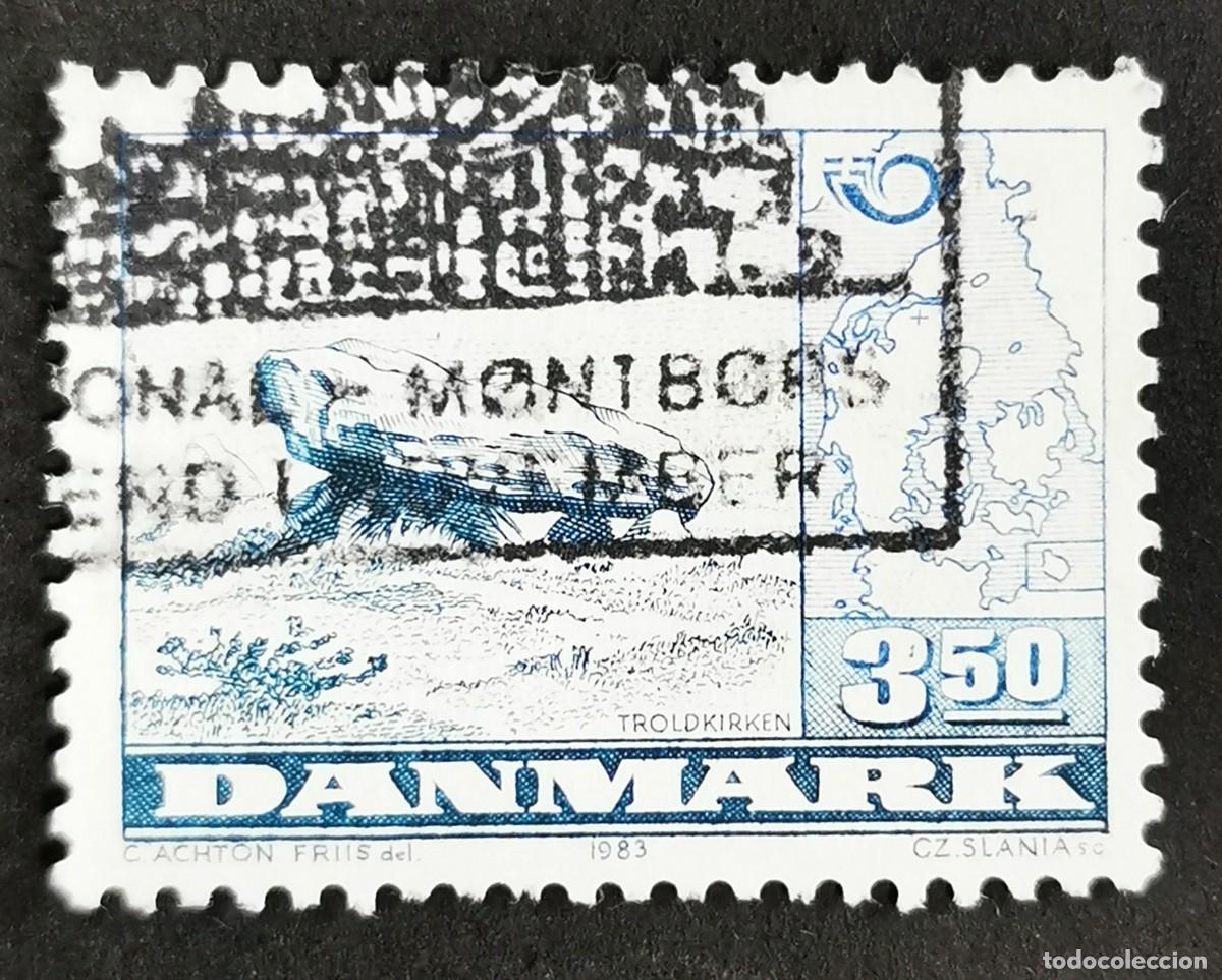 Sellos: Sello Dinamarca 1983, T&uacute;mulo alargado de Troldkirken. Jutlandia del Norte., 3,50 dkr. Michel: DK 773