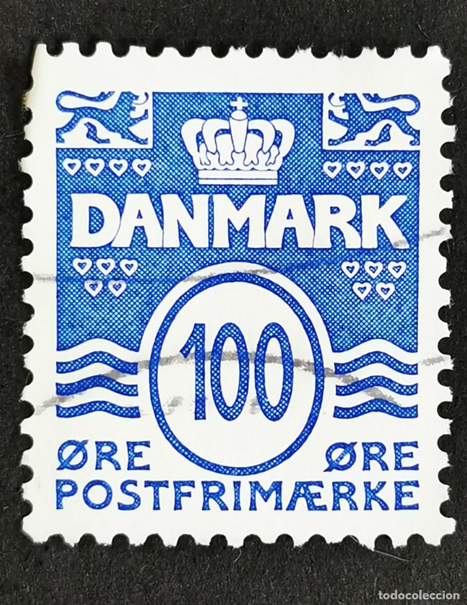 Sellos: Sello Dinamarca 1983, Tipo de l&iacute;nea ondulada (num&eacute;rico)., 100 &oslash;re . Michel: DK 774