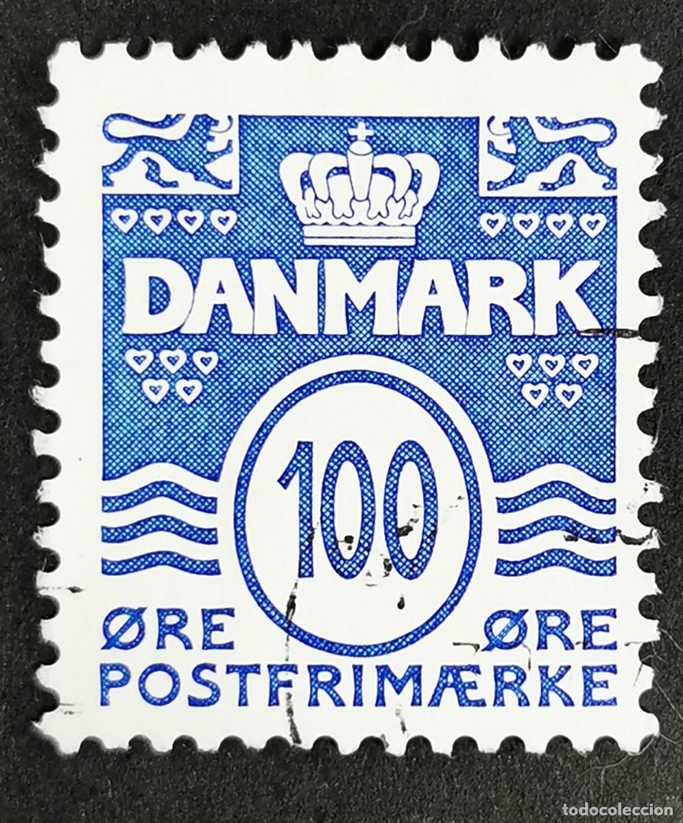 Sellos: Sello Dinamarca 1983, Tipo de l&iacute;nea ondulada (num&eacute;rico)., 100 &oslash;re . Michel: DK 774