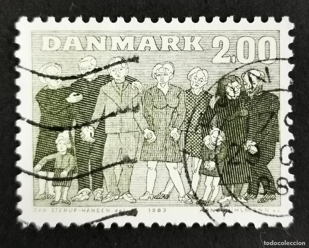 Sellos: Sello Dinamarca 1983, Grupo familiar, 2.00 dkr. Michel: DK 788