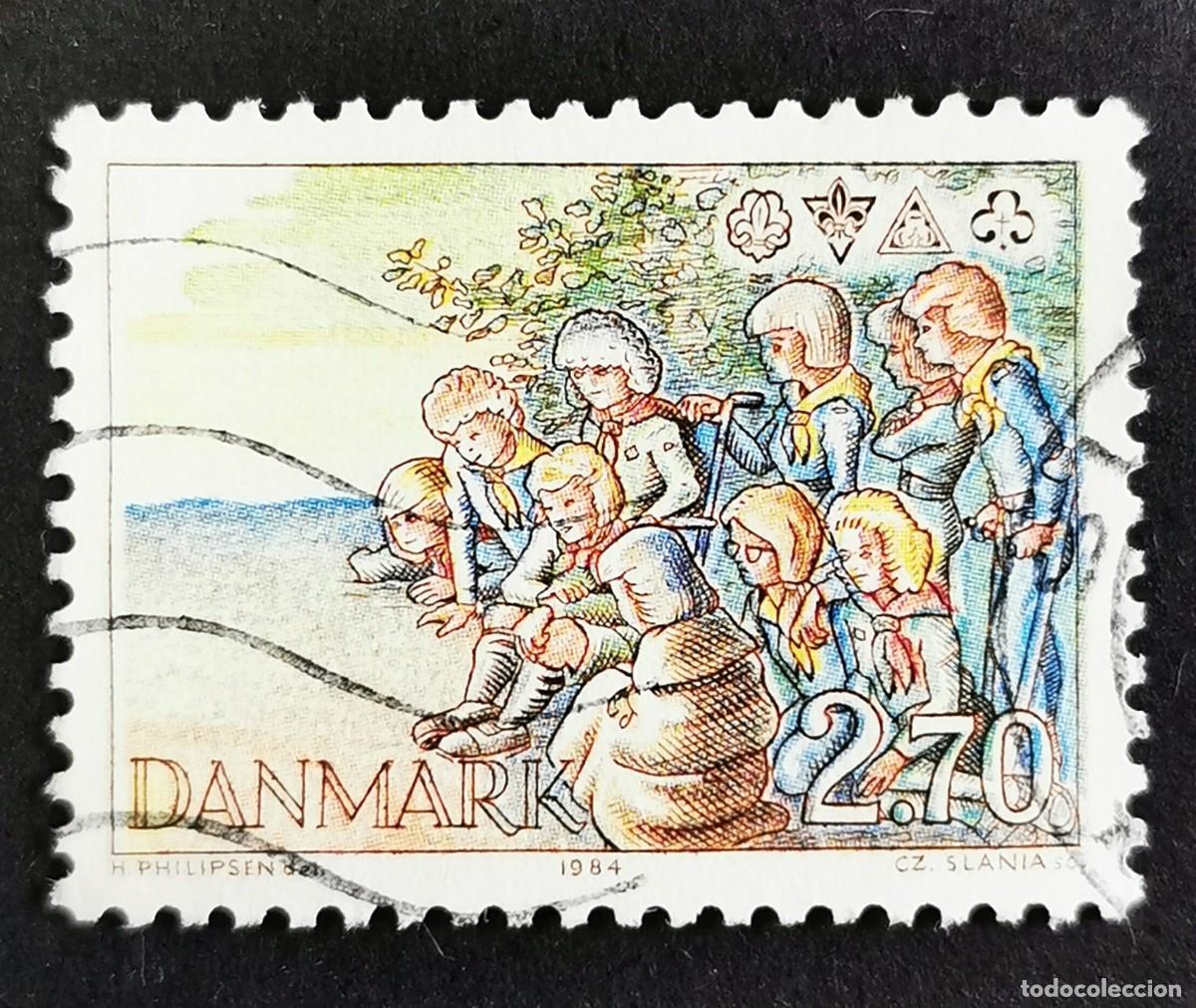 Sellos: Sello Dinamarca 1984, Gu&iacute;as Scouts, 2,70 dkr. Michel: DK 805