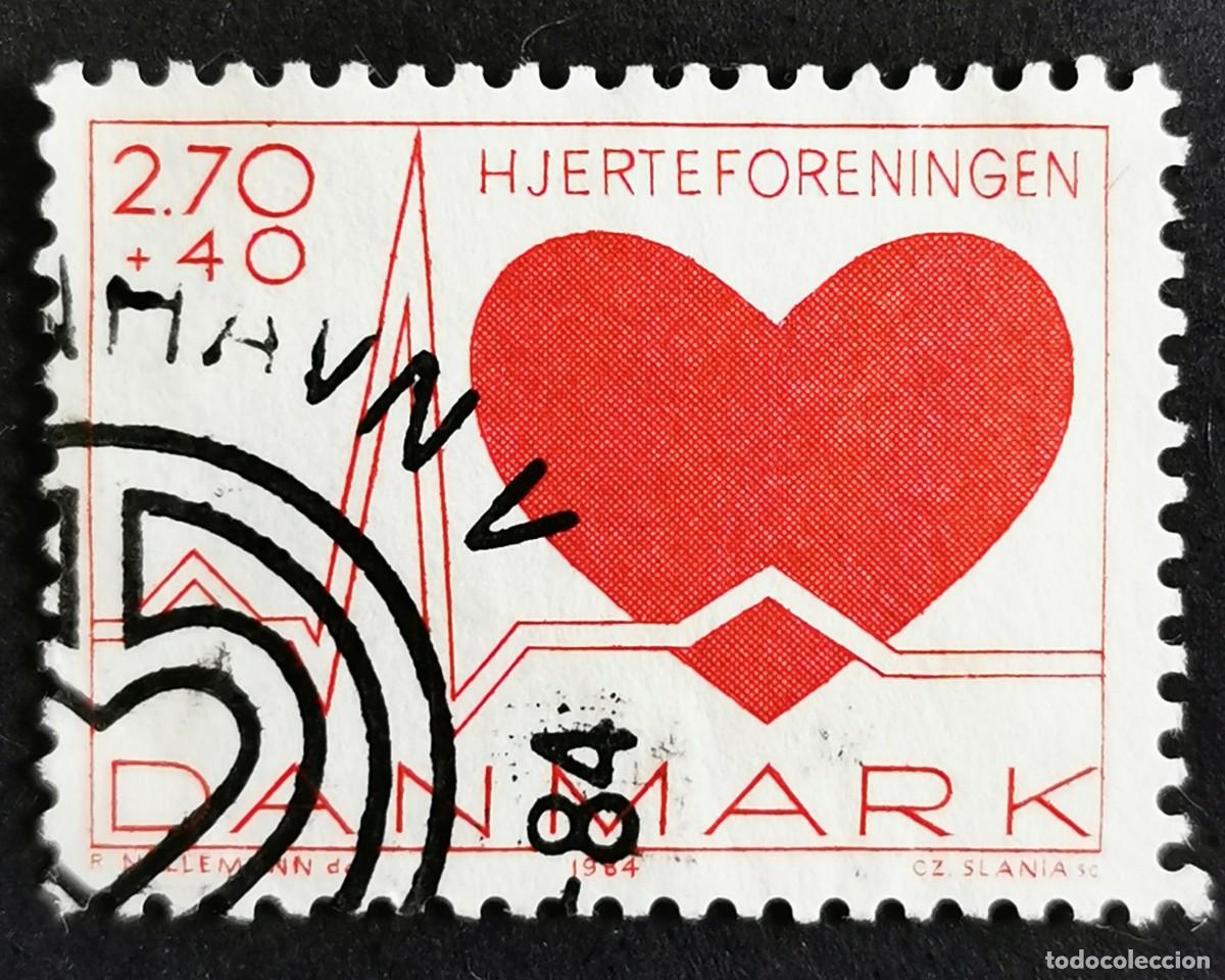 Sellos: Sello Dinamarca 1984, Coraz&oacute;n, 2.70+0.40 dkr. Michel: DK 811