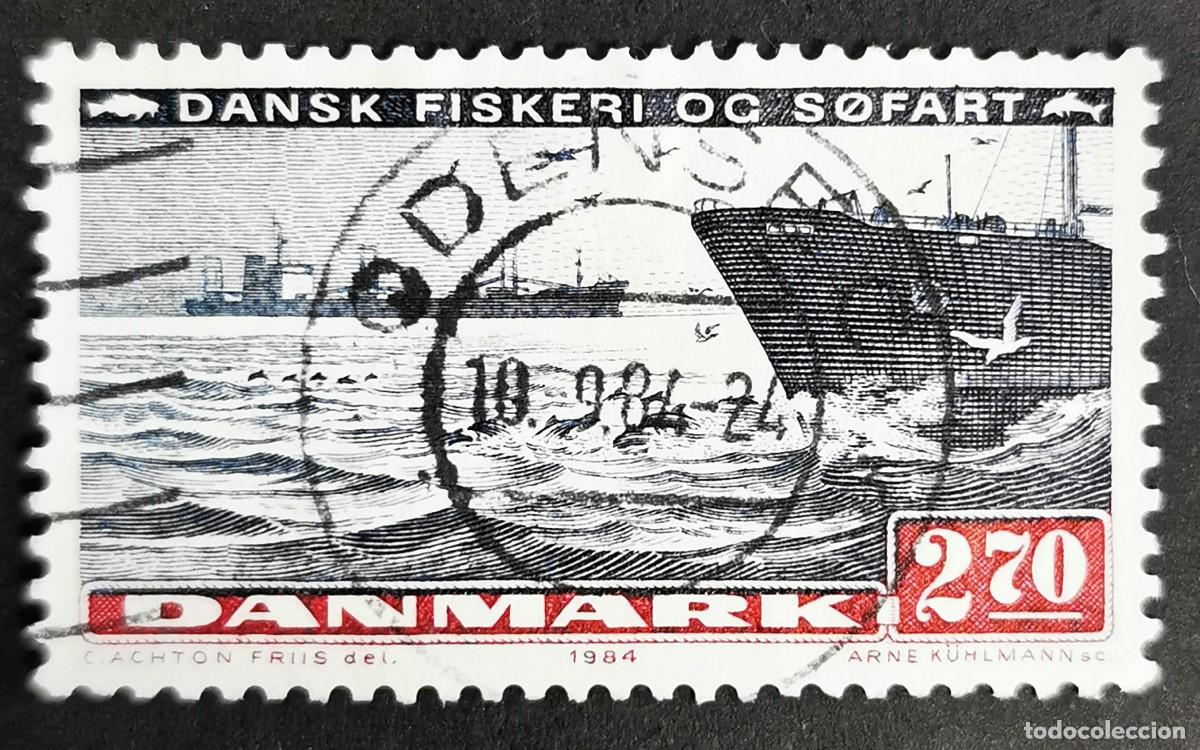 Sellos: Sello Dinamarca 1984, Buques (transporte mar&iacute;timo), 2.70 dkr. Michel: DK 813