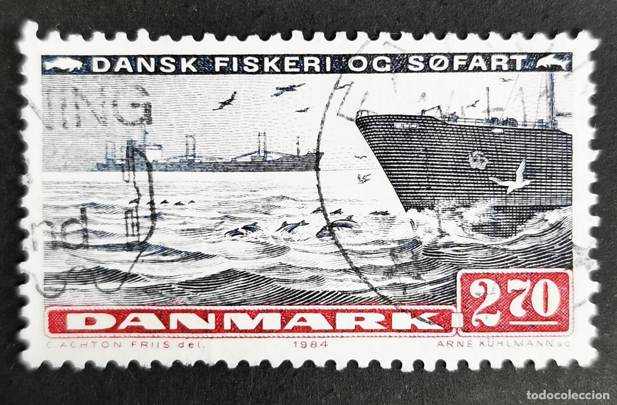 Sellos: Sello Dinamarca 1984, Buques (transporte mar&iacute;timo), 2.70 dkr. Michel: DK 813