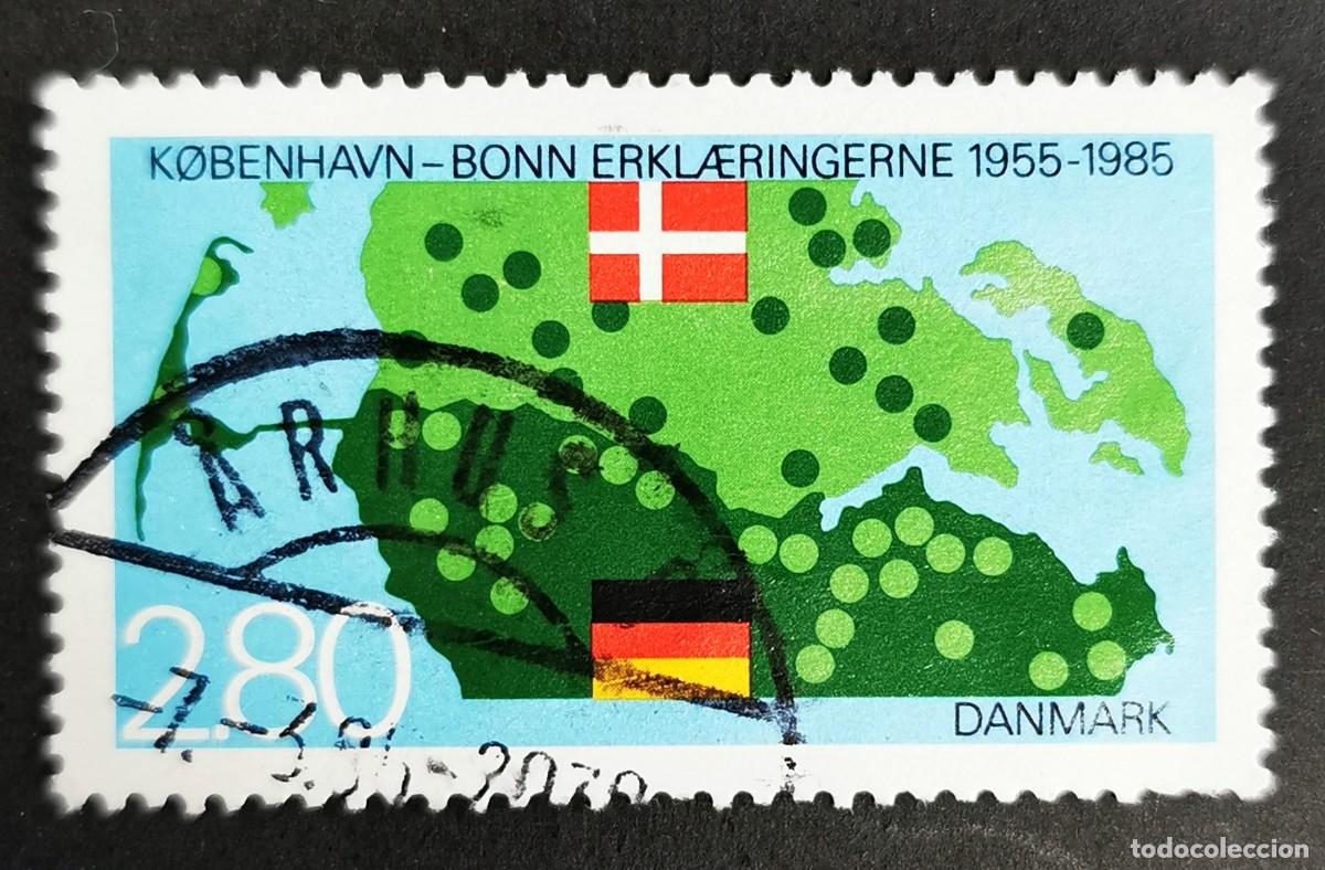 Sellos: Sello Dinamarca 1985, Declaraci&oacute;n de Bonn-Copenhague, 2,80 dkr. Michel: DK 829
