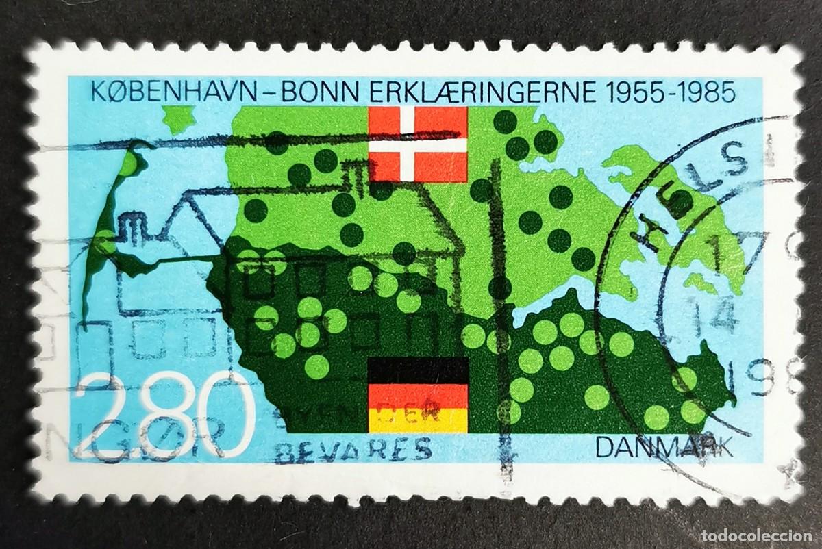 Sellos: Sello Dinamarca 1985, Declaraci&oacute;n de Bonn-Copenhague, 2,80 dkr. Michel: DK 829