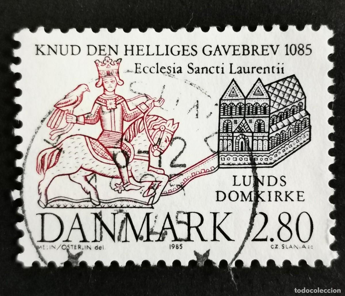 Sellos: Sello Dinamarca 1985, San Canuto y la Catedral de Lund, 2,80 dkr. Michel: DK 840