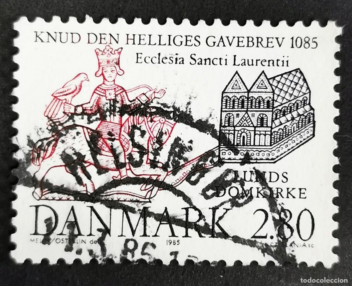 Sellos: Sello Dinamarca 1985, San Canuto y la Catedral de Lund, 2,80 dkr. Michel: DK 840