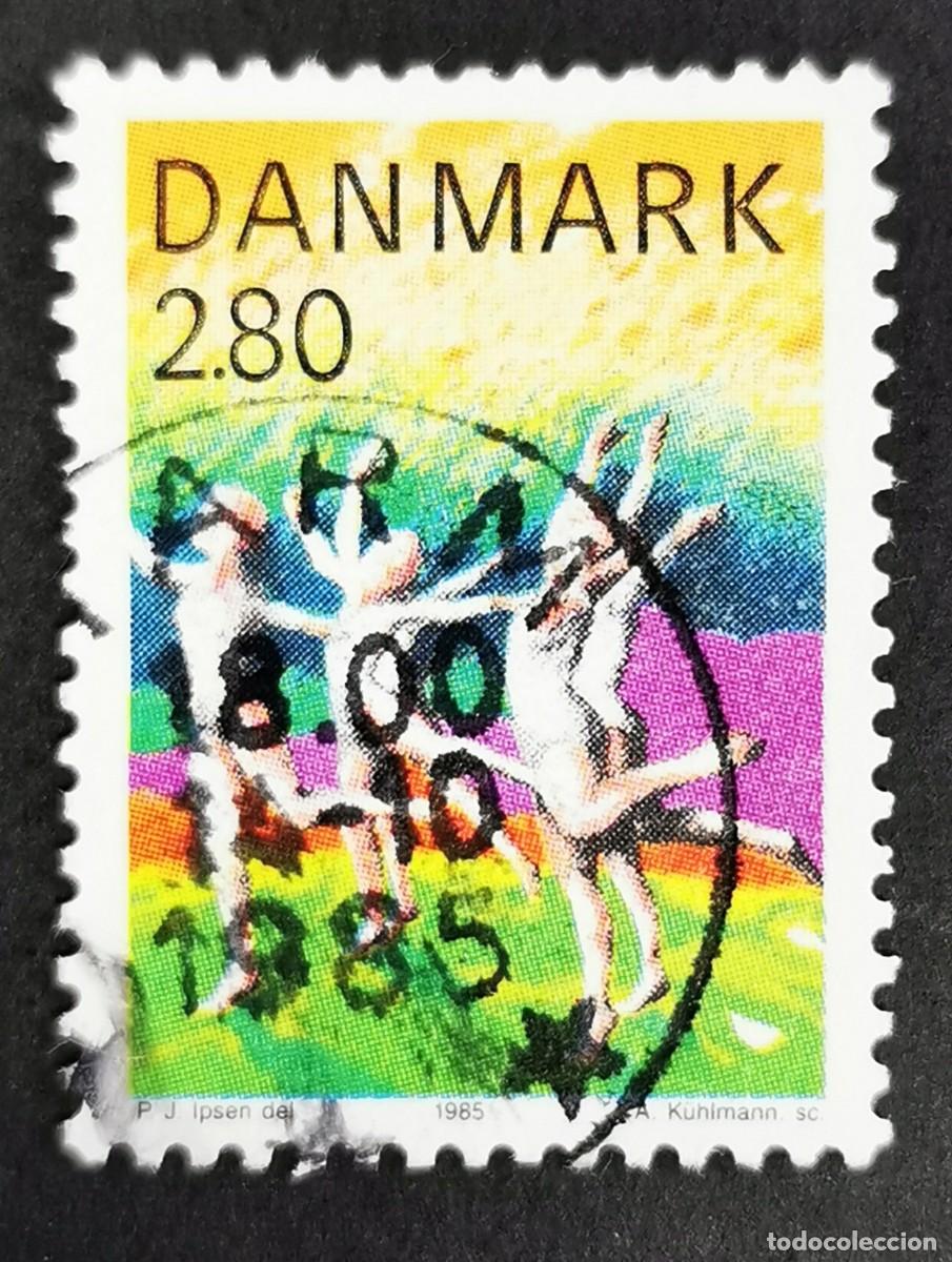 Sellos: Sello Dinamarca 1985, Gimnasia, 2,80 dkr. Michel: DK 842