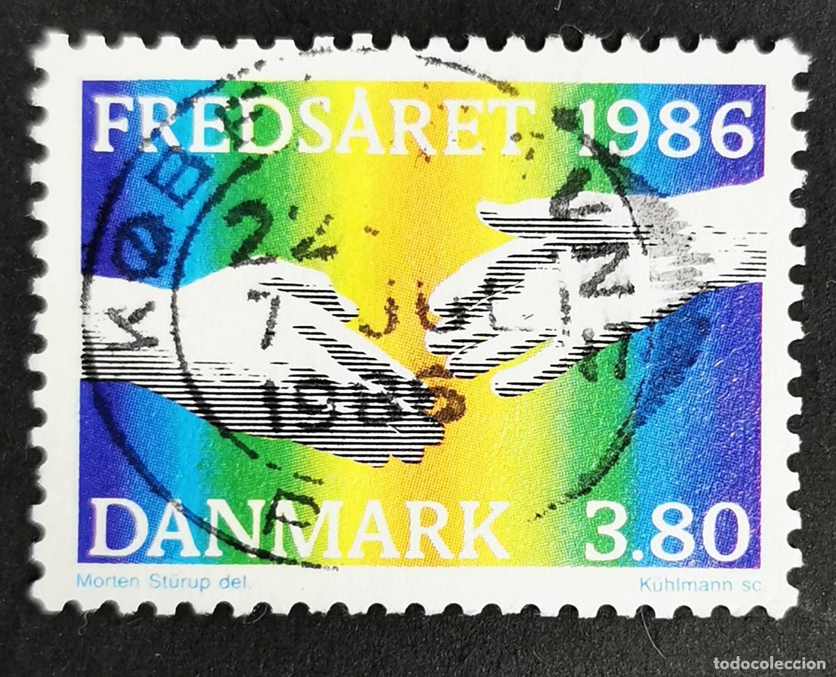 Sellos: Sello Dinamarca 1986, Manos que se extienden, 3,80 dkr. Michel: DK 866