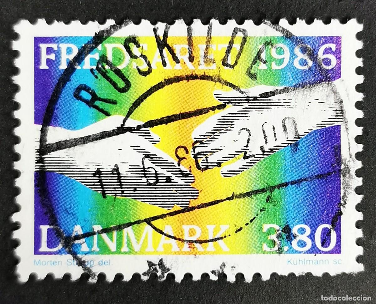 Sellos: Sello Dinamarca 1986, Manos que se extienden, 3,80 dkr. Michel: DK 866