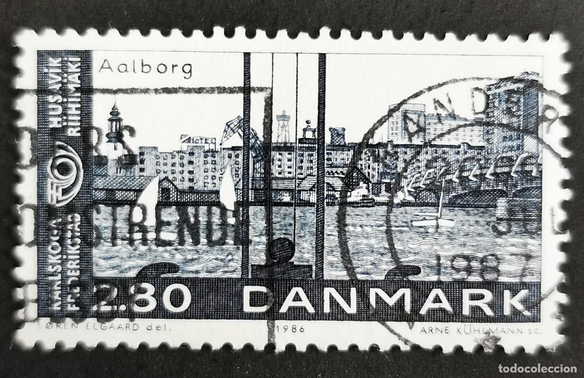 Sellos: Sello Dinamarca 1986, NORDEN Ciudades hermanadas, Aalborg, 2,80 dkr. Michel: DK 868