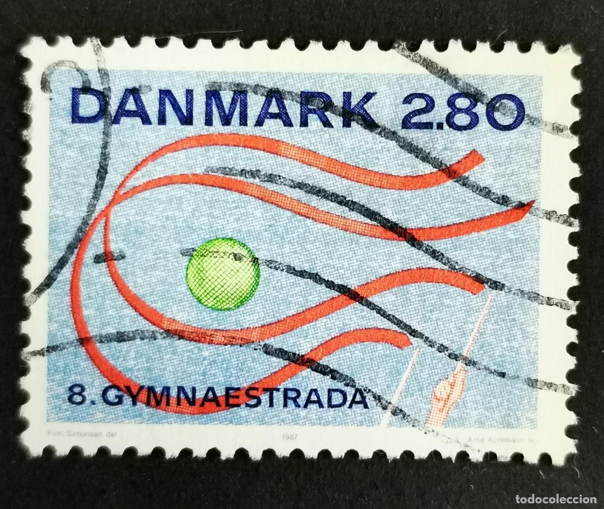 Sellos: Sello Dinamarca 1987, Espect&aacute;culo Mundial de Gimnasia, 2,80 dkr. Michel: DK 897