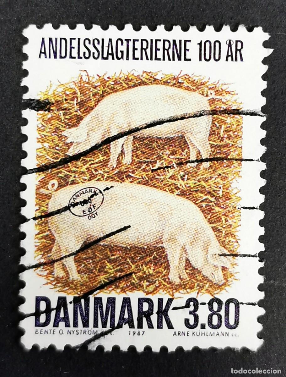Sellos: Sello Dinamarca 1987, Cerdo dom&eacute;stico (Sus scrofa domestica), 3,80 dkr. Michel: DK 898
