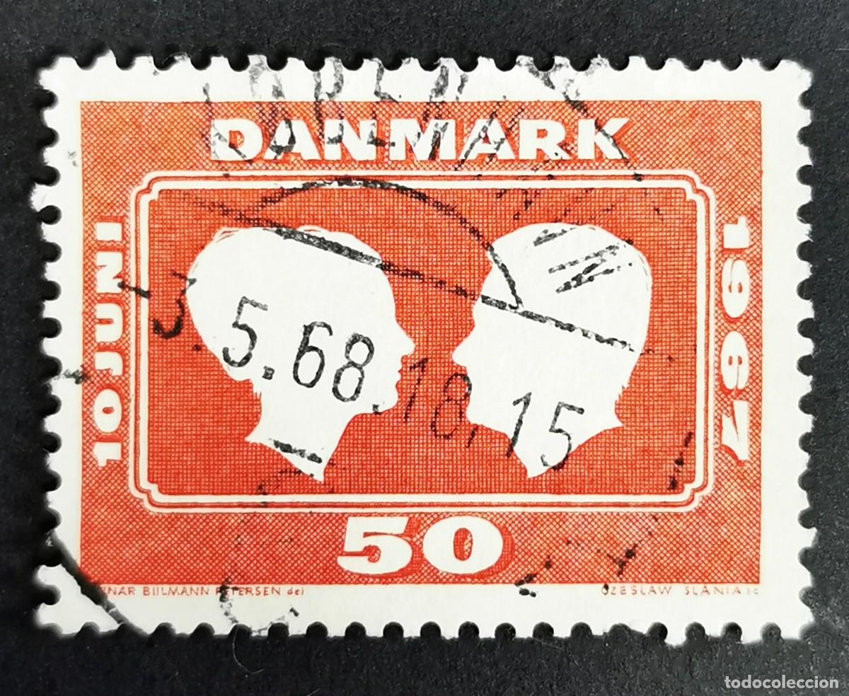 Sellos: Sello Dinamarca 1967, La boda de la princesa Margarita y el conde Enrique, 50 &oslash;re. Michel: DK 455