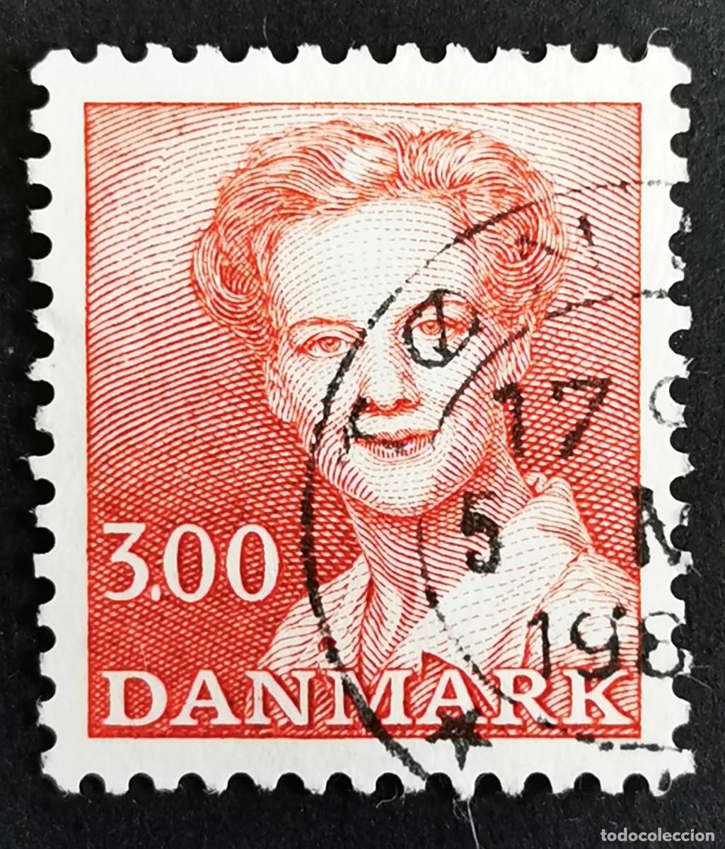 Sellos: Sello Dinamarca 1988, Reina Margarita II, 3.00 dkr.. Michel: DK 906