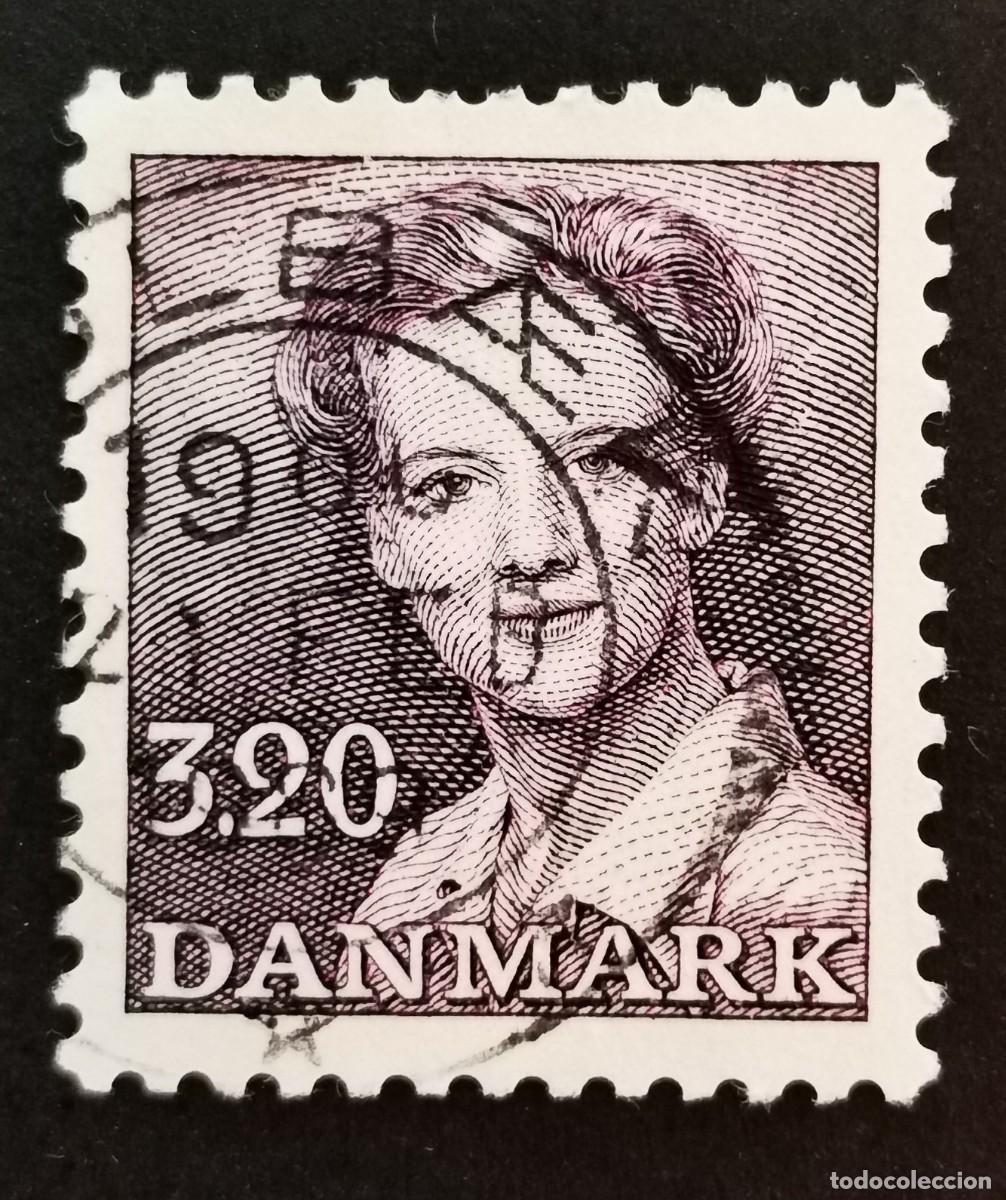 Sellos: Sello Dinamarca 1988, Reina Margarita II, 3.20 dkr.. Michel: DK 907