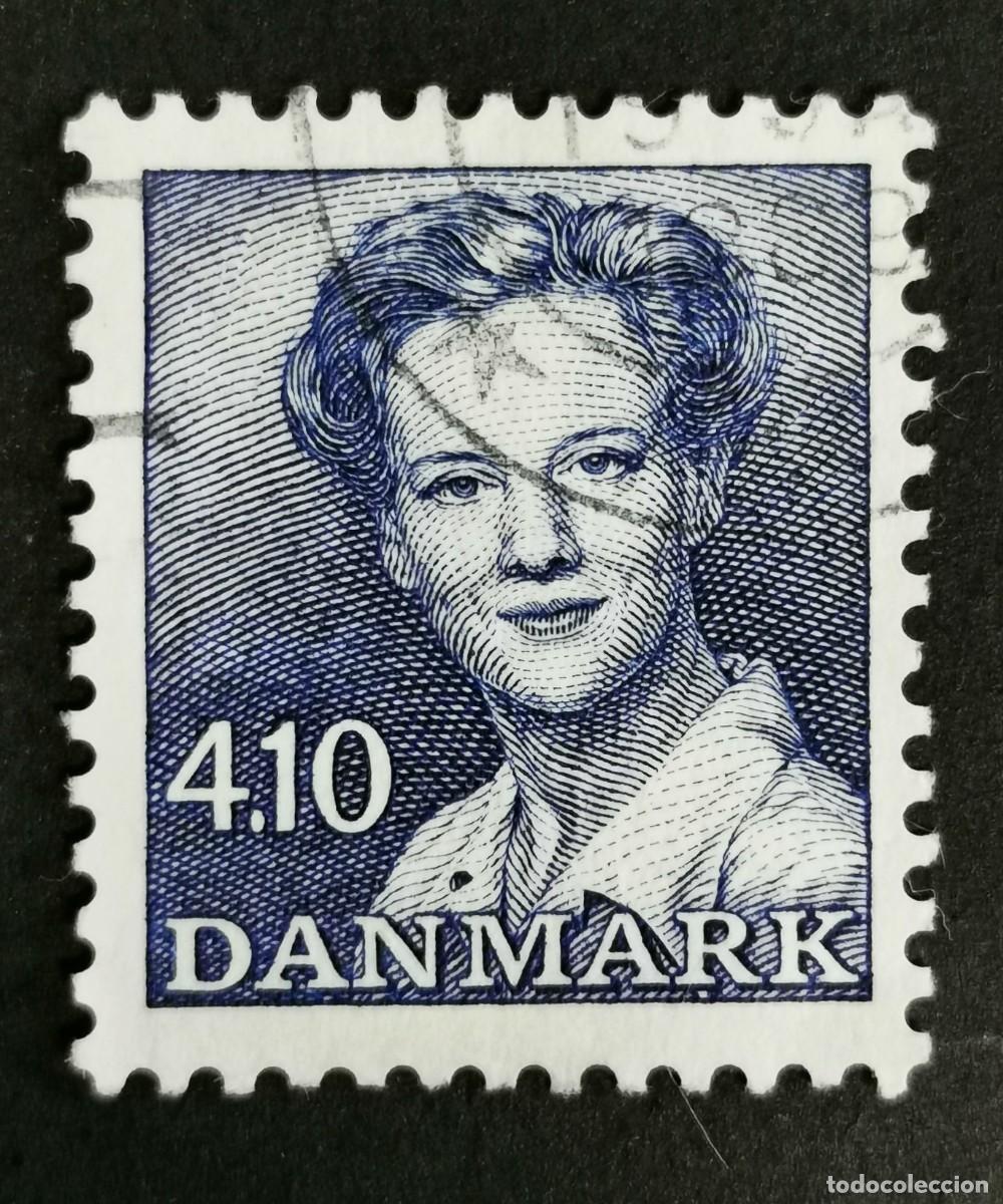 Sellos: Sello Dinamarca 1988, Reina Margarita II, 4.10 dkr.. Michel: DK 909