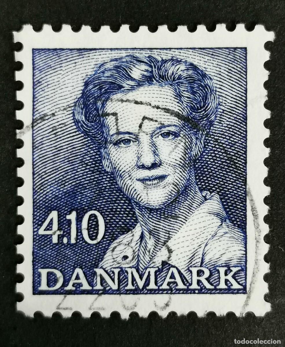 Sellos: Sello Dinamarca 1988, Reina Margarita II, 4.10 dkr.. Michel: DK 909