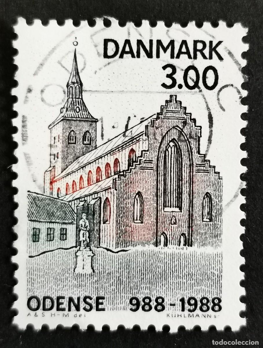 Sellos: Sello Dinamarca 1988, Odense: Iglesia de San Canuto, 3.00 dkr.. Michel: DK 917
