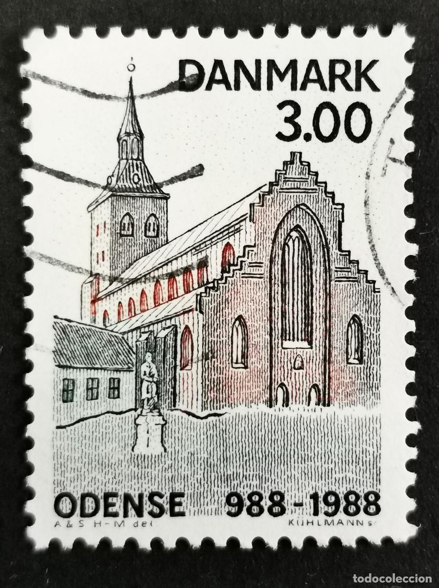 Sellos: Sello Dinamarca 1988, Odense: Iglesia de San Canuto, 3.00 dkr.. Michel: DK 917