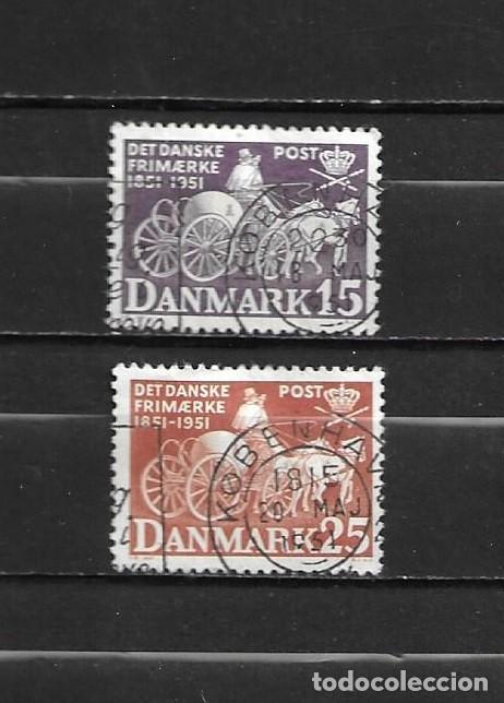 Sellos: Dinamarca, 1951, Centenario del sello, usados, completa, yvert 341-342