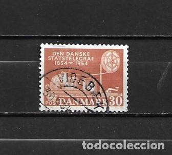 Sellos: Dinamarca, 1954, Centenario del tel&eacute;grafo, usado, yvert 351