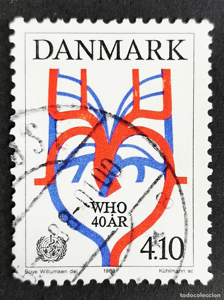 Sellos: Sello Dinamarca 1988, Circulaci&oacute;n sangu&iacute;nea del coraz&oacute;n, 4.10 dkr.. Michel: DK 919