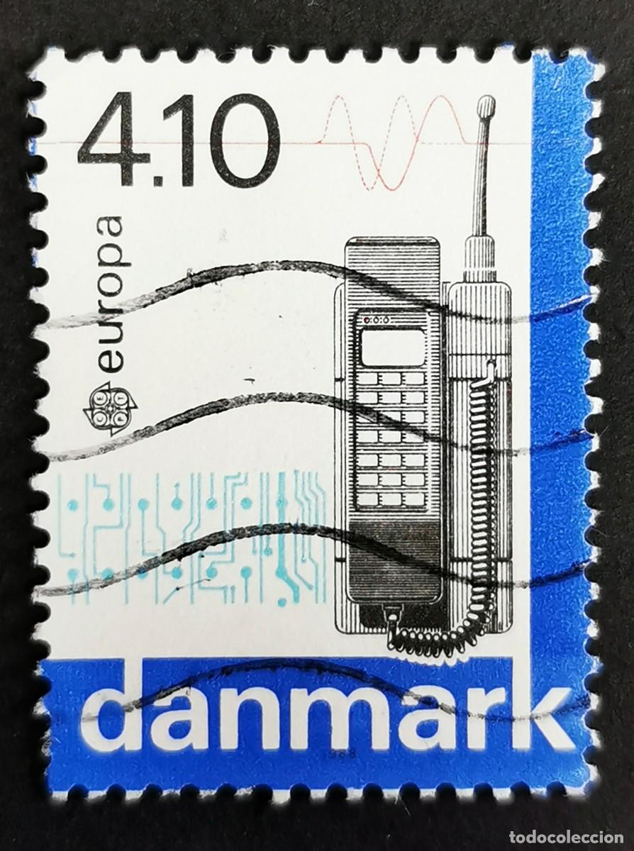 Sellos: Sello Dinamarca 1988, Tel&eacute;fono m&oacute;vil, 4.10 dkr.. Michel: DK 922