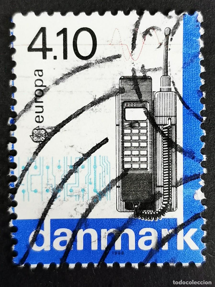Sellos: Sello Dinamarca 1988, Tel&eacute;fono m&oacute;vil, 4.10 dkr.. Michel: DK 922