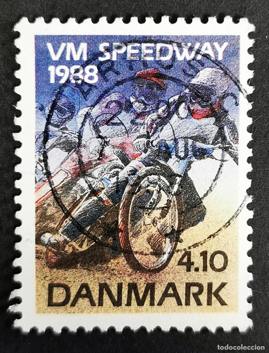 Sellos: Sello Dinamarca 1988, Pilotos de carreras de velocidad, 4.10 dkr.. Michel: DK 925