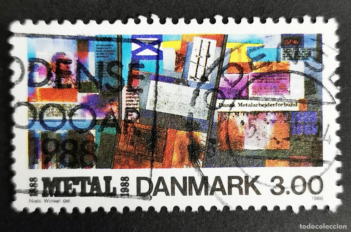 Sellos: Sello Dinamarca 1988, Centenario de la industria metal&uacute;rgica sindical, 3.00 dkr.. Michel: DK 926