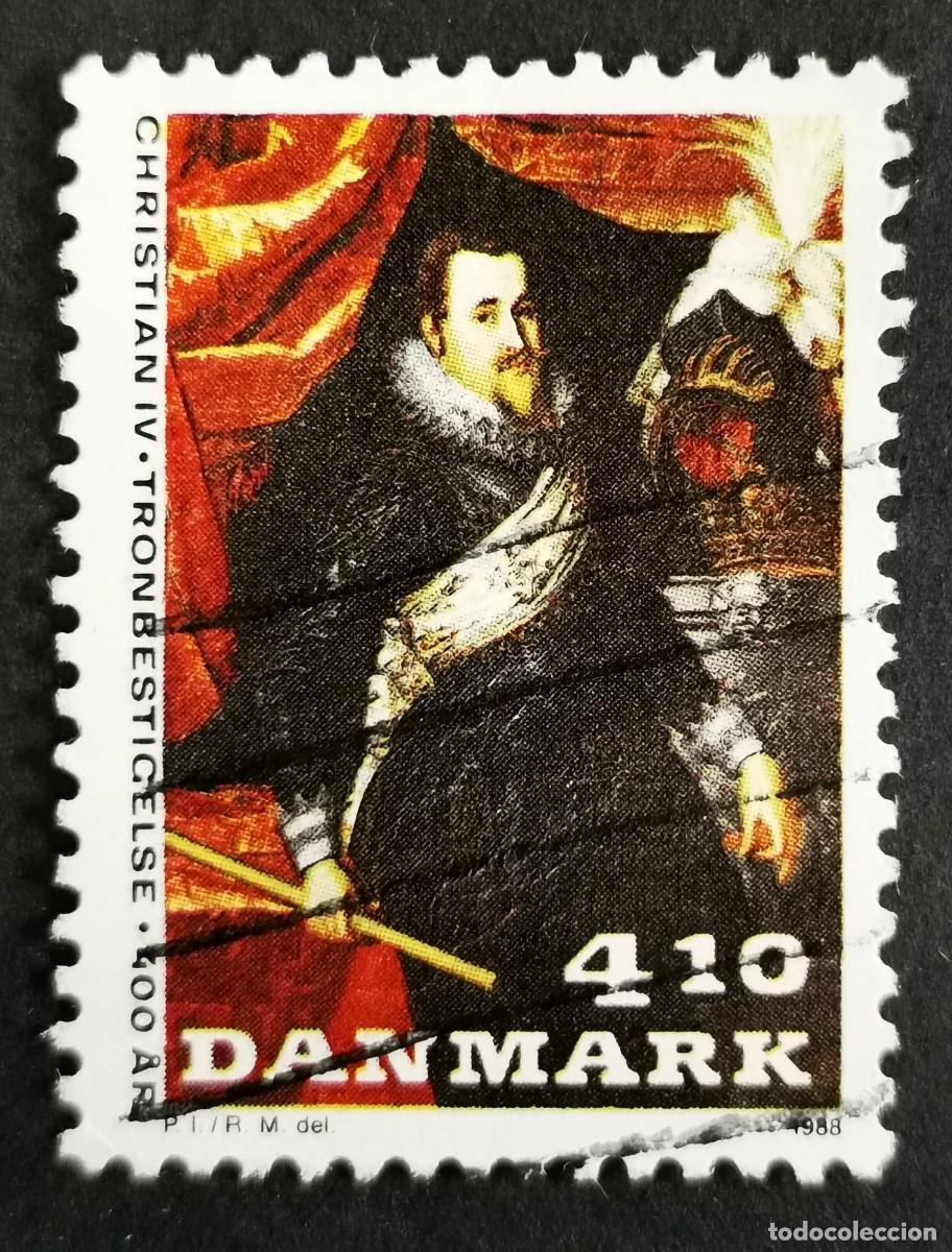 Sellos: Sello Dinamarca 1988, Rey Christian IV, 4.10 dkr.. Michel: DK 915