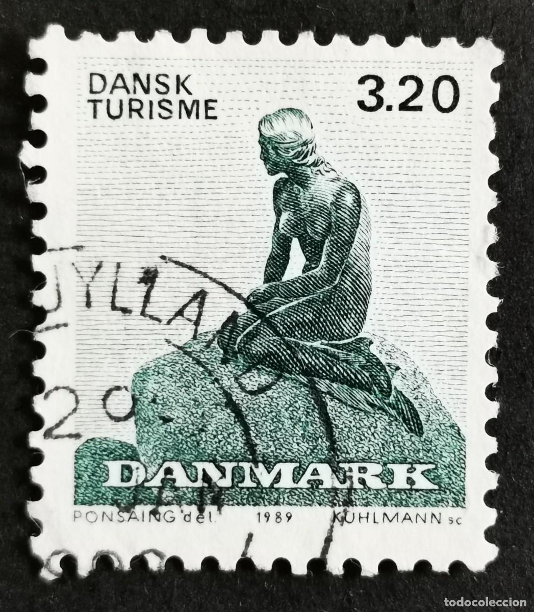 Sellos: Sello Dinamarca 1989, Estatua de &rdquo;La Sirenita&rdquo;, Copenhague, 3,20 dkr. Michel: DK 943