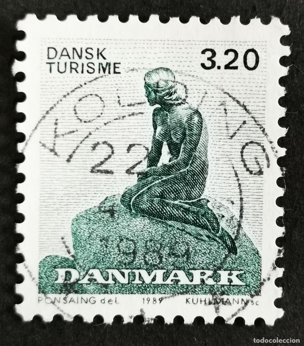 Sellos: Sello Dinamarca 1989, Estatua de &rdquo;La Sirenita&rdquo;, Copenhague, 3,20 dkr. Michel: DK 943