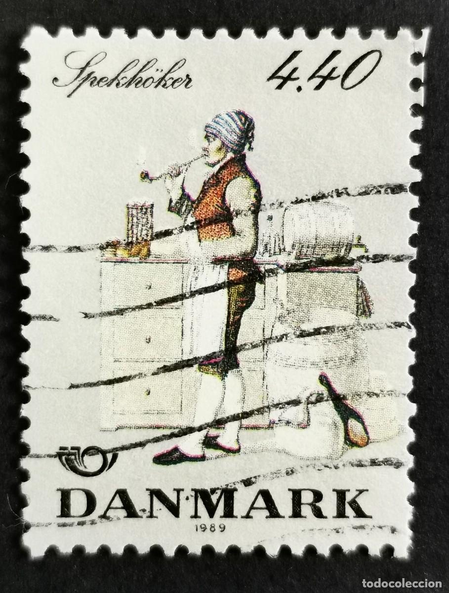 Sellos: Sello Dinamarca 1989, Carnicero de porcino, 4,40 dkr. Michel: DK 948