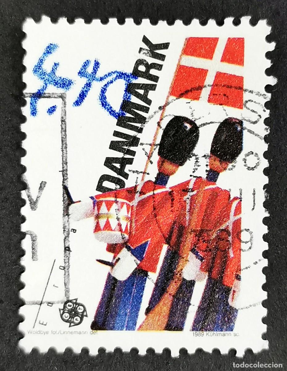 Sellos: Sello Dinamarca 1989, Guardias de madera, 4,40 dkr. Michel: DK 951