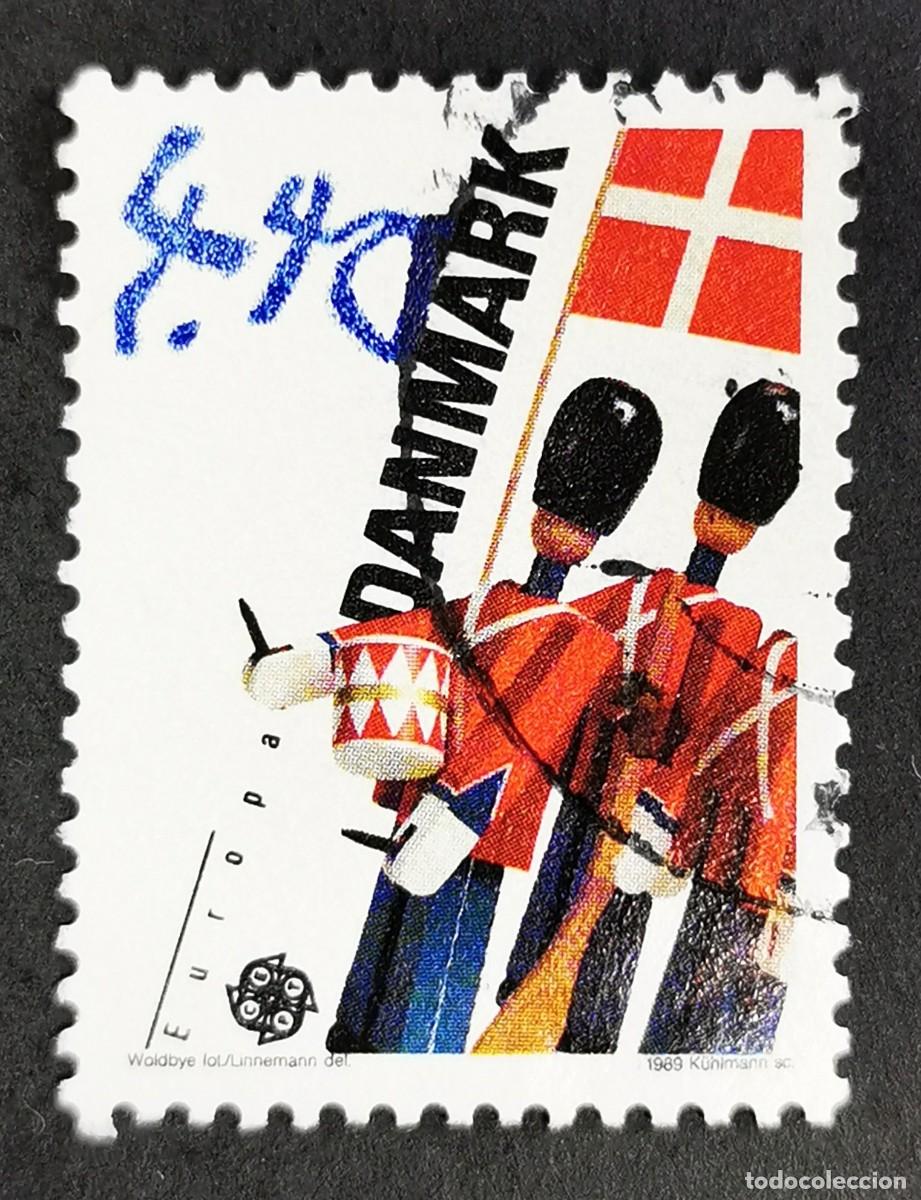 Sellos: Sello Dinamarca 1989, Guardias de madera, 4,40 dkr. Michel: DK 951