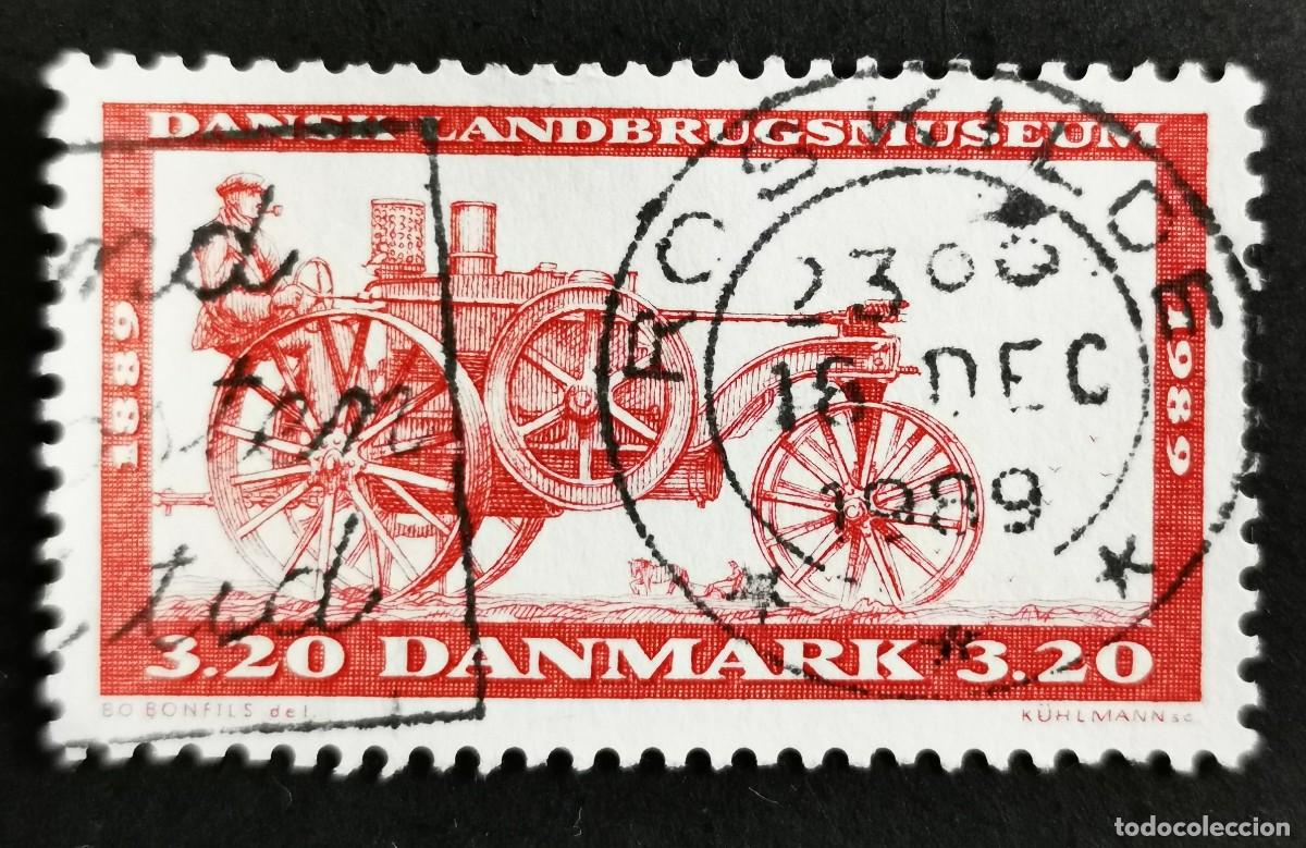 Sellos: Sello Dinamarca 1989, Tractor, 1917, 3,20 dkr. Michel: DK 953