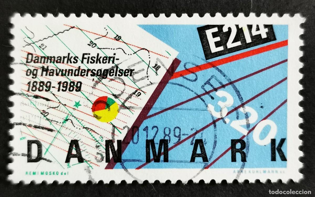 Sellos: Sello Dinamarca 1989, N&uacute;mero identificaci&oacute;n carta n&aacute;utica embarcaci&oacute;n, 3,20 dkr. Michel: DK 955